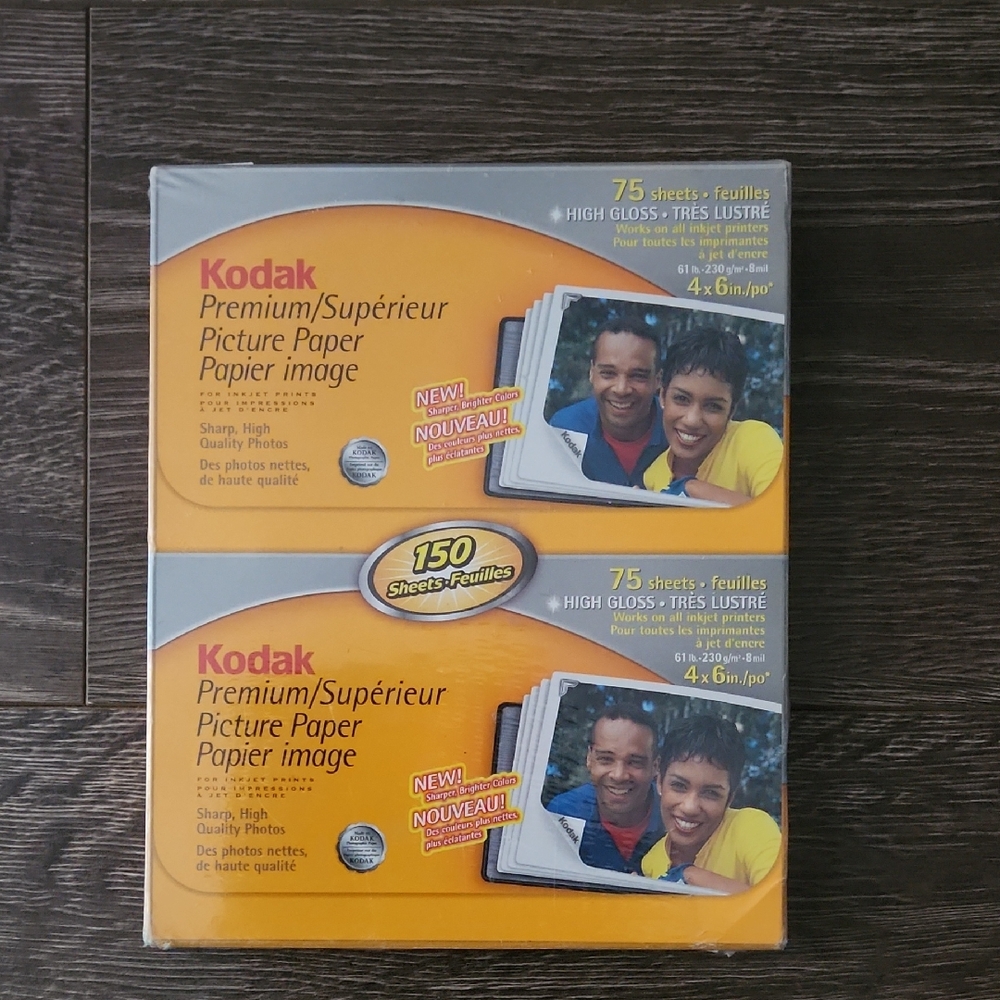 KODAK PREMIUM PICTURE PAPER - 150 SHEETS - HIGH GLOSS 4" x 6"